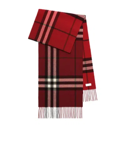Burberry Gradient Check Cashmere Scarf In Red