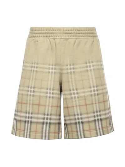 Burberry Gradient Check Cotton Shorts In Multi