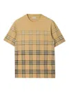 Burberry Relaxed Fit Lightweight T-shirt With Faded Check Design In Multi