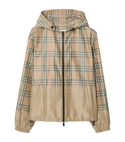 Burberry Gradient Check Jacket In Sand