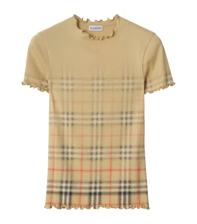 BURBERRY GRADIENT CHECK T-SHIRT
