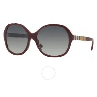 Burberry Gradient Grey Round Ladies Sunglasses Be4178 340311 58 In Black