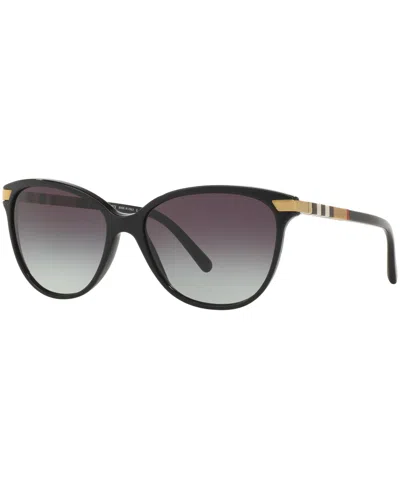 Burberry Woman Sunglasses Be4216 In Polarized Grey Gradient