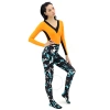 Burberry Graffiti Print Footed Leggings-turquoise Scribble Printed In Turquoise