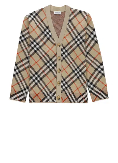 Burberry Kids' Graham Cardigan In Beige