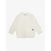BURBERRY BURBERRY IVORY GRAHAM LOGO-EMBROIDERED WOOL KNITTED CARDIGAN 6-24 MONTHS