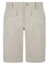 Burberry Men Grain De Poudre Wool Bermuda Shorts
