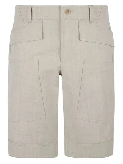 BURBERRY BURBERRY GRAIN DE POUDRE WOOL BERMUDA SHORTS