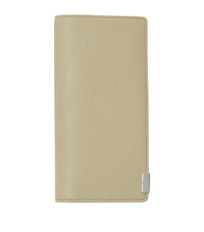 Burberry Grained Leather B-cut Continental Wallet In Neutrals