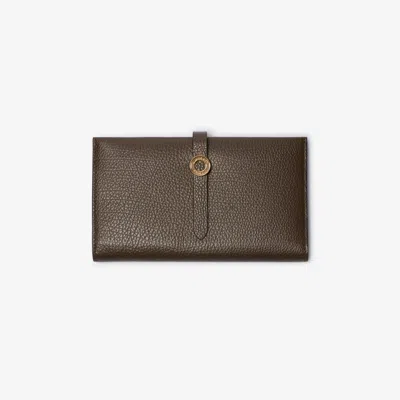 Burberry Grainy Leather Continental Wallet