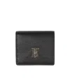 Burberry Grainy Leather Tb Bi-fold Wallet In Black