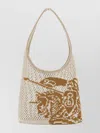 Burberry Graphic Design Knitted Shoulder Bag In White