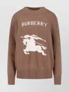 Burberry Graphic Long Sleeve Crew Neck Knitwear In Brown