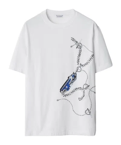 BURBERRY BURBERRY GRAPHIC PRINTED CREWNECK T-SHIRT