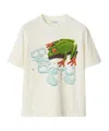 Burberry Graphic Printed Crewneck Cotton T-shirt In White