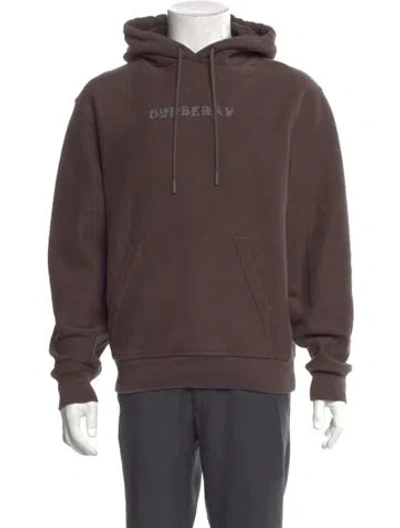 Pre-owned Burberry Graphic Print Crew Neck Hoodie In Brown