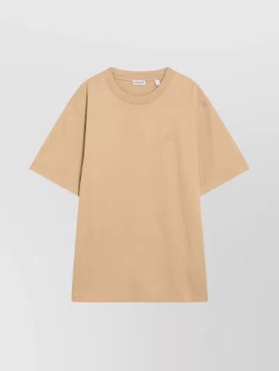 Burberry Graphic Print Crew Neck Short Sleeve T-shirt In Neutral