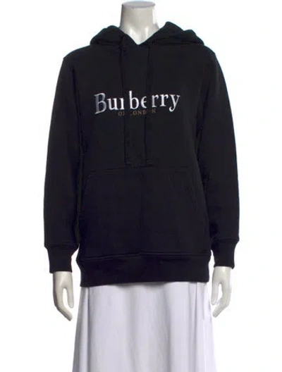 Pre-owned Burberry Graphic Print Crew Neck Sweater In Black