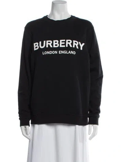 Pre-owned Burberry Graphic Print Crew Neck Sweater In Blue