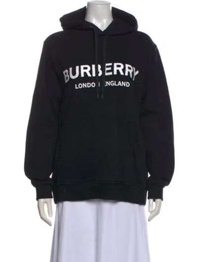 Pre-owned Burberry Graphic Print Crew Neck Sweatshirt In Black
