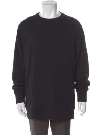 Pre-owned Burberry Graphic Print Crew Neck Sweatshirt In Black