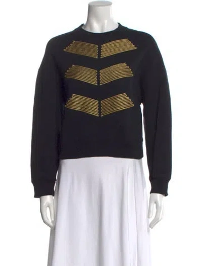 Pre-owned Burberry Graphic Print Crew Neck Sweatshirt In Black