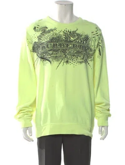 Pre-owned Burberry Graphic Print Crew Neck Sweatshirt In Green