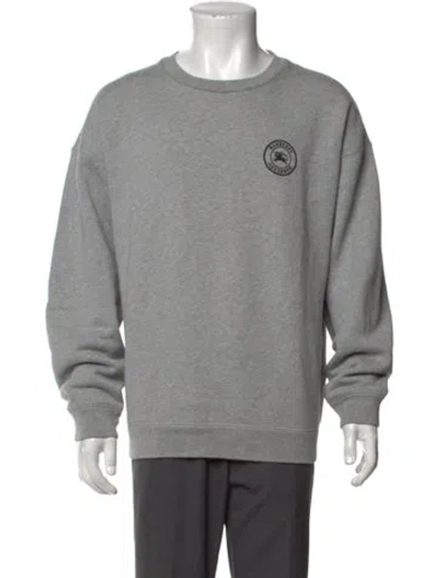 Pre-owned Burberry Graphic Print Crew Neck Sweatshirt In Grey