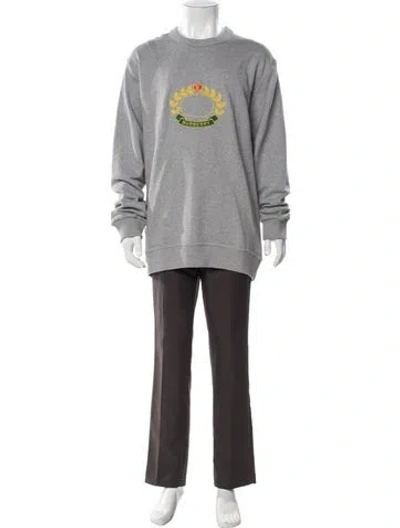 Pre-owned Burberry Graphic Print Crew Neck Sweatshirt W/ Tags In Gray