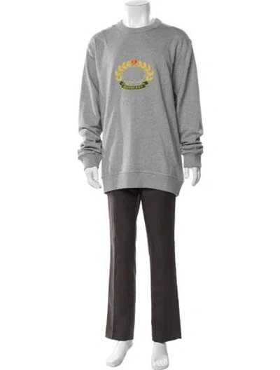 Pre-owned Burberry Graphic Print Crew Neck Sweatshirt W/ Tags In Gray