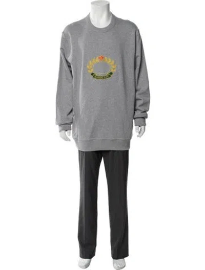 Pre-owned Burberry Graphic Print Crew Neck Sweatshirt W/ Tags In Gray