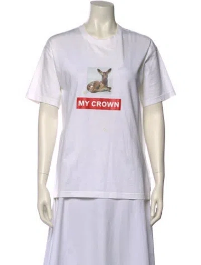 Pre-owned Burberry Graphic Print Crew Neck T-shirt In Neutral