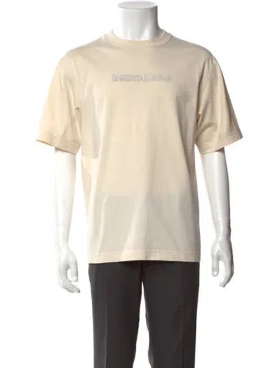 Pre-owned Burberry Graphic Print Crew Neck T-shirt In Neutral