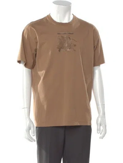 Pre-owned Burberry Graphic Print Crew Neck T-shirt In Neutral
