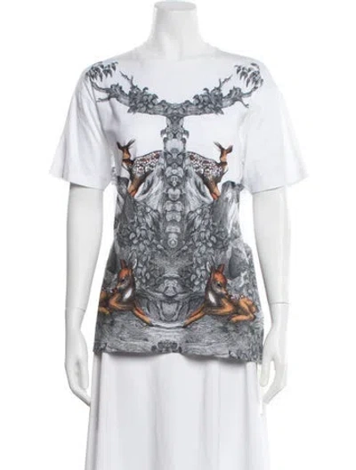 Pre-owned Burberry Graphic Print Crew Neck T-shirt In White