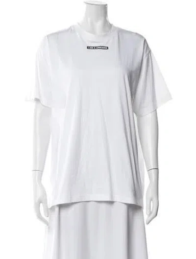 Pre-owned Burberry Graphic Print Crew Neck T-shirt In White
