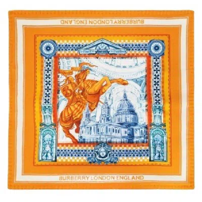 Burberry Graphic-print Cushion Cover In Orange