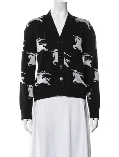 Pre-owned Burberry Graphic Print Jacket In Black