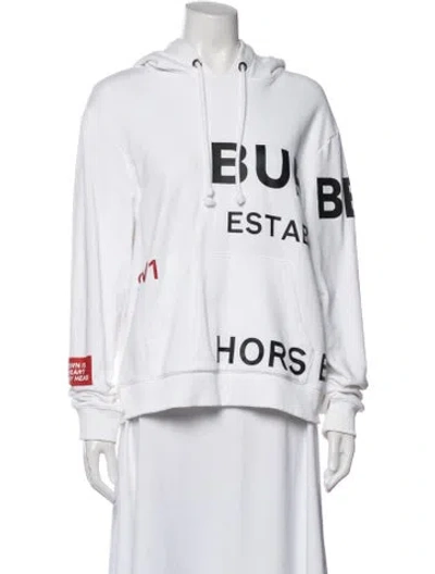 Pre-owned Burberry Graphic Print Jacket In White
