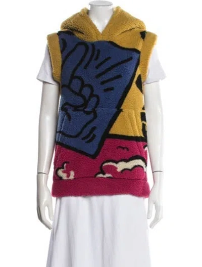 Pre-owned Burberry Graphic Print Jacket In Yellow