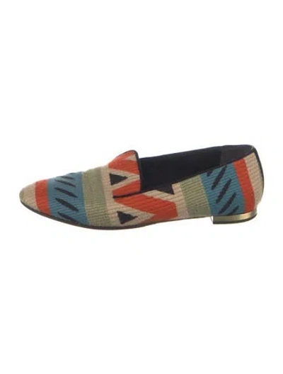 Pre-owned Burberry Graphic Print Loafers In Neutrals