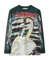 Burberry Swan Print Top In Multicolor