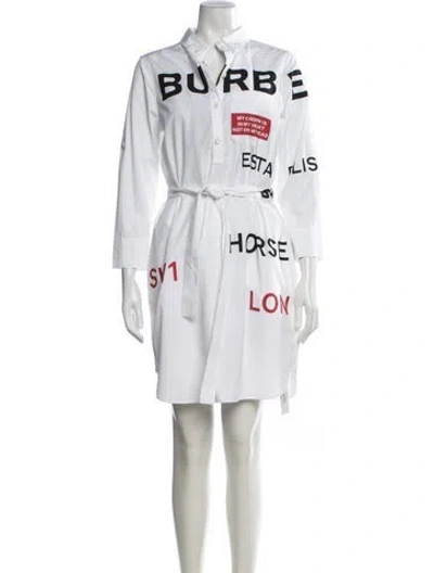 Pre-owned Burberry Graphic Print Mini Dress In Black/red/white