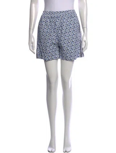 Pre-owned Burberry Graphic Print Mini Shorts In Blue