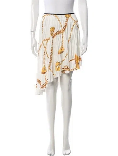 Pre-owned Burberry Graphic Print Mini Skirt In Neutral