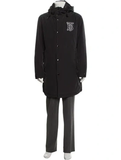 Pre-owned Burberry Graphic Print Parka In Black