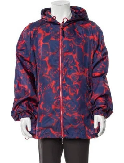 Pre-owned Burberry Graphic Print Parka W/ Tags In Blue