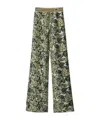 Burberry Graphic-print Silk Trousers In Black
