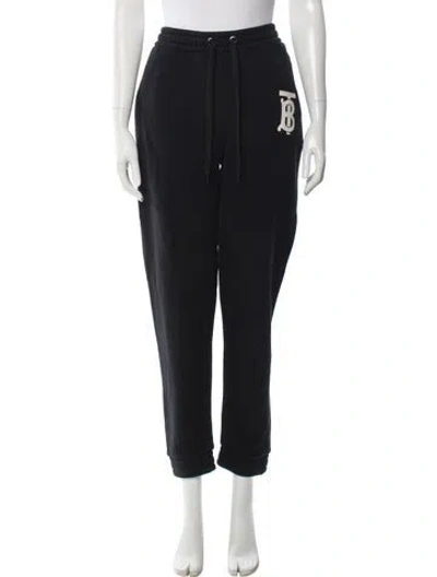 Pre-owned Burberry Graphic Print Sweatpants In Black