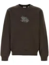 Burberry Brown Paisley Ekd Cotton Blend Sweatshirt In Braun